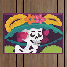 Mexican Day Of The Dead Catrina Skull