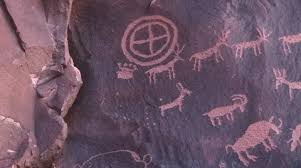 Ancient Petroglyphs Stock Footage