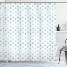 Anchor Shower Curtain Blue Vivid Icon