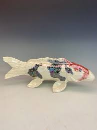 Fish Ceramic Koi Fish Koi Sculpture