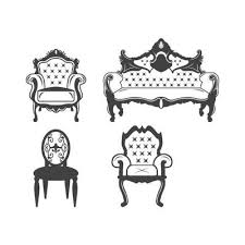 Royal Sofa Vector Art Icons And
