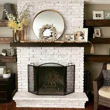 Wood Mantels For Brick Fireplace Designs