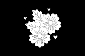 Flower Icon Coloring Page Graphic By