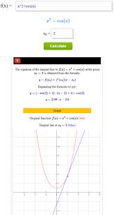 Equation Of Tangent Line Calculator