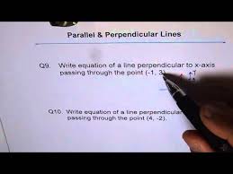 Equation Of Line Perpendicular To