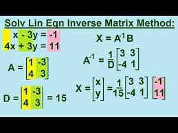 Using Matrix Inverse To Solve A System