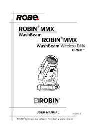 robe robin mmx washbeam user manual
