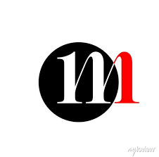 M Brand Name Initial Letters Icon With