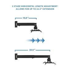 Full Motion Projector Wall Ceiling Mount Black Mount It