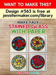 Layered Paper Stained Glass Window Art