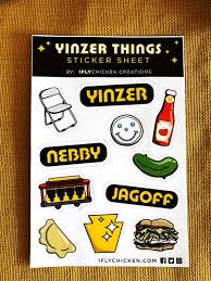 Pittsburgh Stickers Sheet Yinzer Things