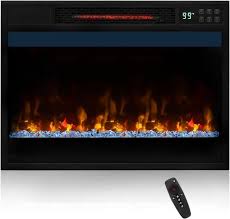 Costway 23 Inch Infrared Quartz Electric Fireplace Insert With Remote Control