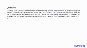 Quadratic Equations