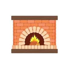 Cozy Brick Fireplace Wood Fire
