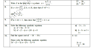 Cbse Class 11 Mathematics Complex