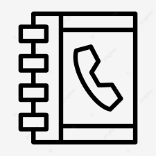 Phone Book Line Icon Vector Phone Book