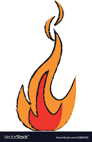 Drawing Fire Flame Bright Danger Icon