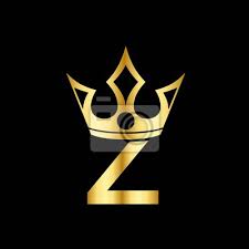Gold Z Letter Icon Logo The Crown Of