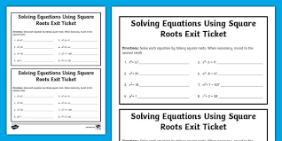 Solving Equations Using Square Roots