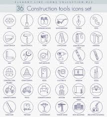 Vector Construction Tools Outline Icon