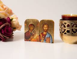 Diptych Wooden Icon With The
