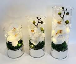 Glass Vase With Led String Lights