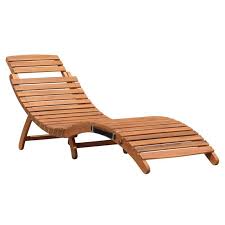 Buy Acacia Wood Garden Lounger Chair By
