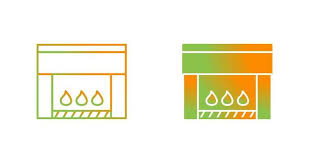 Electric Fireplace Vector Icon 22500740