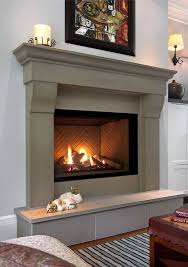 Cornice Linen Cast Concrete Fireplace