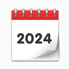 Vector Icon Calendar Year 2024 Annual