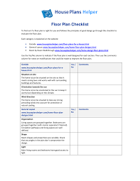 Floor Plan Checklist