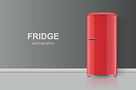 Retro Fridge Vector Art Png Images