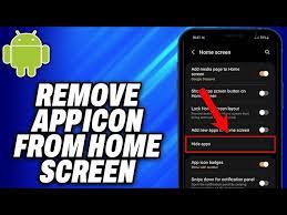 How To Remove App Icon From Home Screen