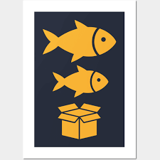 Big Fish Little Fish Cardboard Box