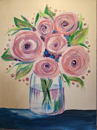 Flowers In Vase Acrylic Painting 9x12