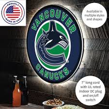 Vancouver Canucks Led Round Wall Décor