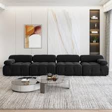 Seater Sectional Sofa Black