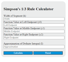 Simpson S 1 3 Rule Calculator
