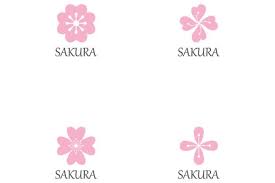 Sakura Flower Icon Logo Design Template