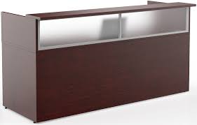 84 W Custom Reception Desk With Frosted