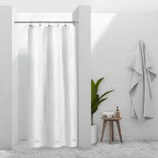 White Stall Shower Curtain Liner
