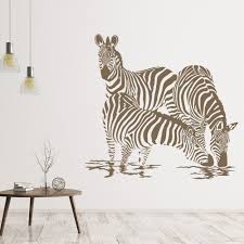Zebra Group Safari Animals Wall Sticker