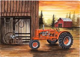 Allis Chalmers Wc Painting Farm Scene