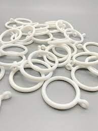 White Plastic Curtain Rings To Fit Up