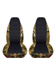 Camouflage And Black Car Seat Covers W