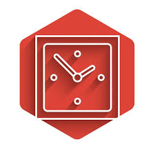 100 000 Clock Icon In Red Vector Images