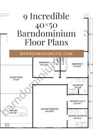 Spacious 40x50 Barndominium Floor Plans