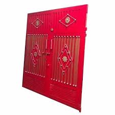 Red Color Iron Main Gate For Home