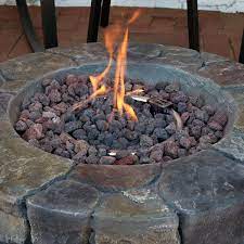 Round Fiberglass Propane Gas Fire Pit