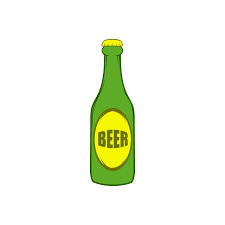 Beer Bottle Cap Clipart Vector Green